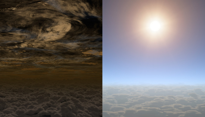 Artist's impression of HAT-P-11b, a Neptune-like exoplanet with water vapour in its atmosphere