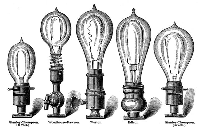 Vintage electric lamps