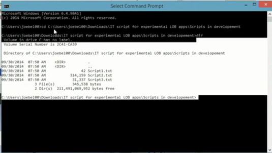 command prompt - Windows 10 preview