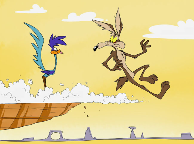 Wile E. Coyote goes over the edge again