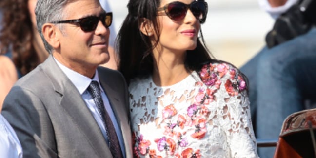 George Clooney and Amal Alamuddin on their wedding weekend in Venice