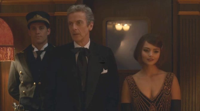 The Doctor and Clara in Mummy on the Orient Express