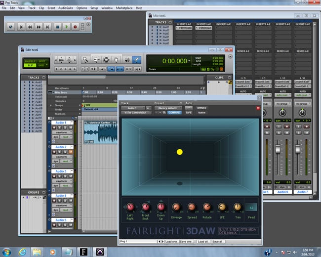 Fairlight 3DAW MDA plugin on Avid Pro Tools