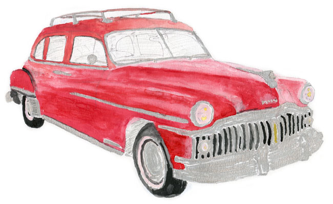 1950 DeSoto Suburban 'Hernando' illustration by Neil Young from Special Deluxe