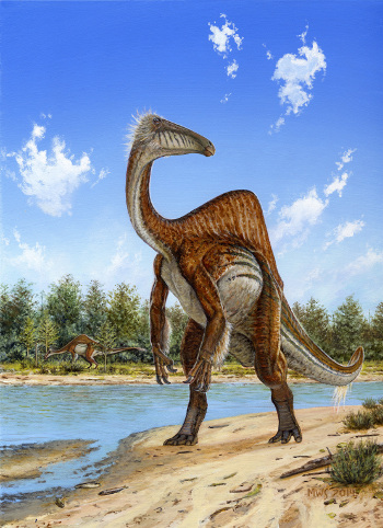 Artist's impression of Deinocheirus mirificus