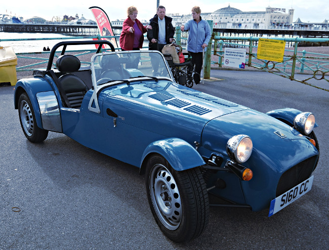 Caterham Seven 160 on the waterfront. Credit: Gordon Laing, cameralabs.com
