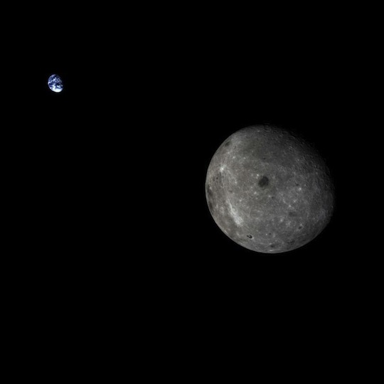 Earth and moon from Chang'e 5t1