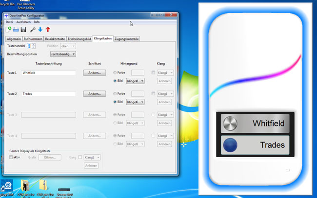 Doorline Windows configuration