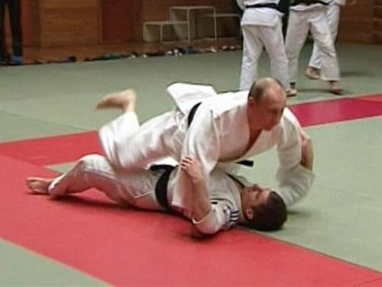 President Putin doing judo