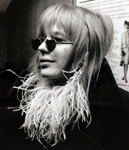 Marianne Faithfull at Heathrow Airport 1967