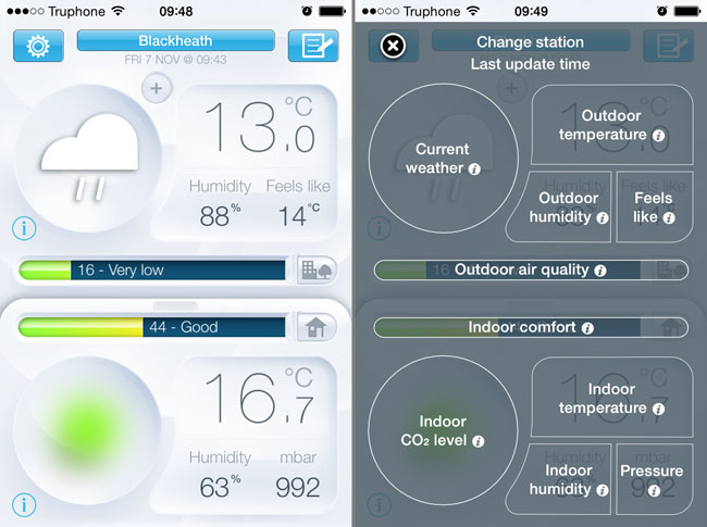 NetAtmo Weather Station app