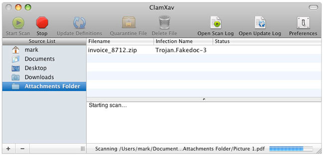 ClamXav antivirus software