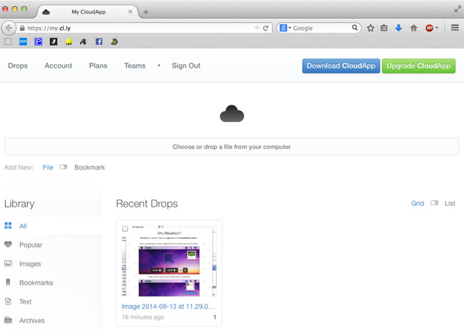 CloudApp remote storage service