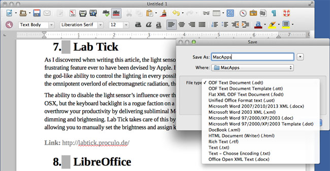 LibreOffice productivity suite