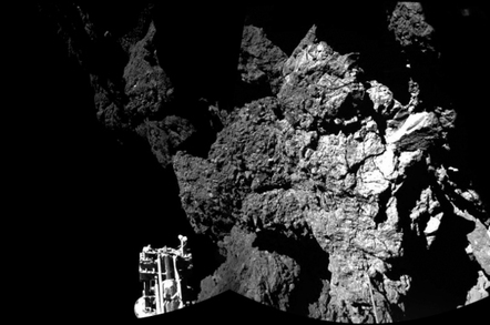 Philae takes a first look at the surface of Comet 67P