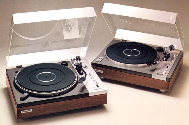 Pioneer PL-510 and PL-117D turntables