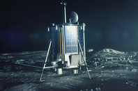 CGI image of Lunar Mission One on the Moon