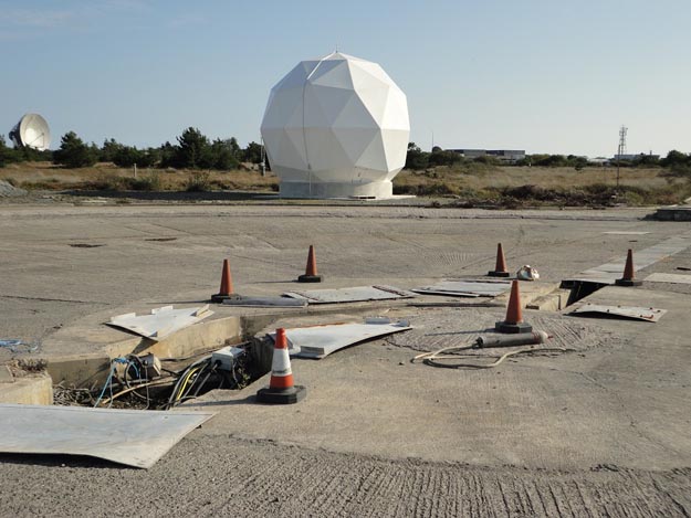 Pad 2, the former home of Uther, with new Planet Labs radome in background