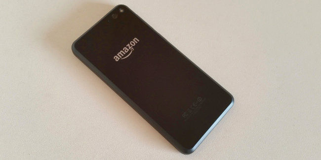 Amazon Fire Phone rear view. Pic: Alun Taylor