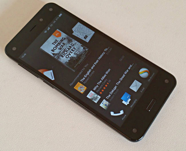 Amazon Fire Phone top and bottom bezels. Pic: Alun Taylor