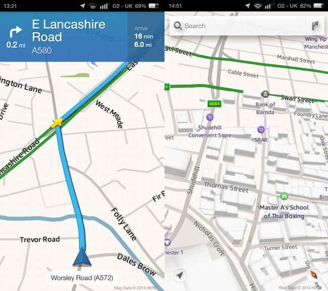 Amazon Fire Phone maps. Pic: Alun Taylor