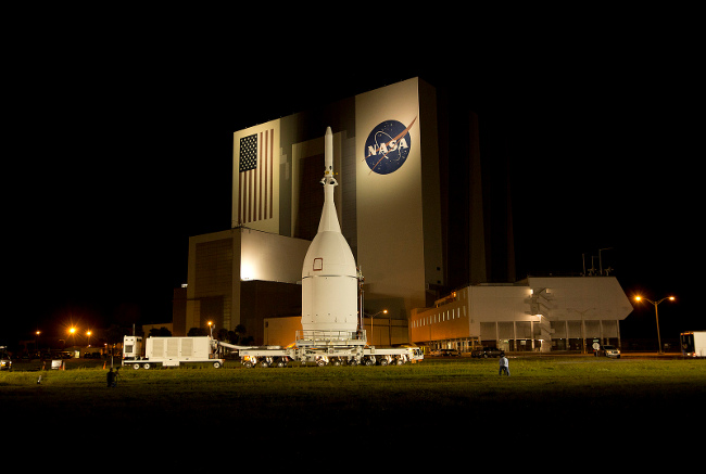 Orion on the launch pad