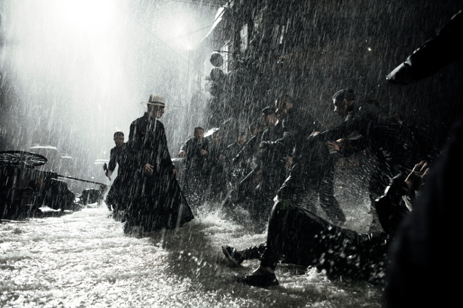 Ip Man (Tony Leung) gets ready for a rain-soaked fight.