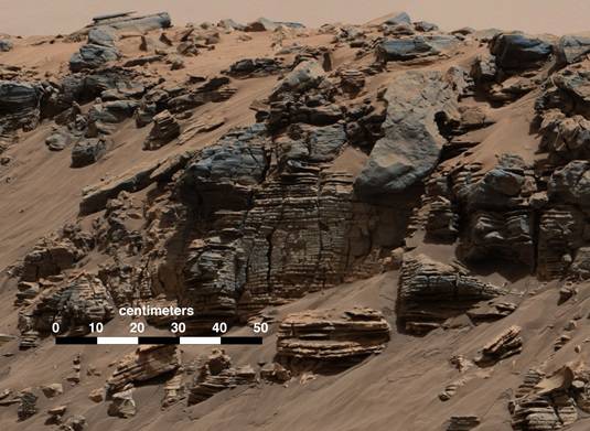 Sedimentary rocks at Mount Sharp