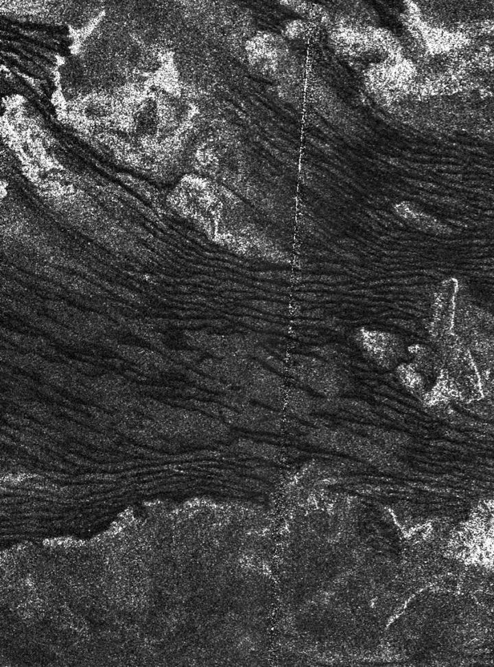 Sand dunes shown on Titan's surface