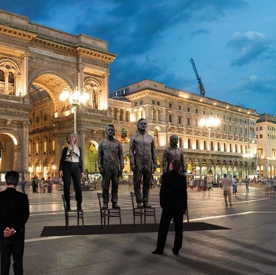 How the bronze statue of Assange, Snowden and Manning would look