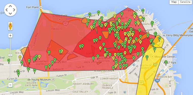 SF power outage map