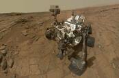 Curiosity selfie as it drills for water