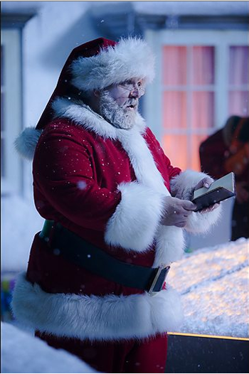 Santa and list, photo: BBC