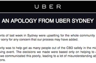 Uber apologises for Sydney siege surge pricing SNAFU