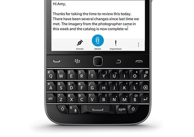 BlackBerry Classic QWERTY key smartphone