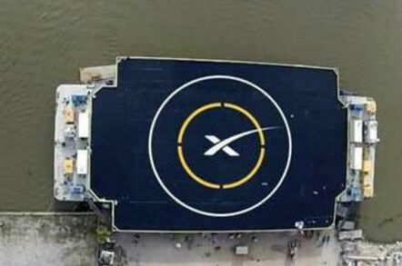 SpaceX barge landing spot