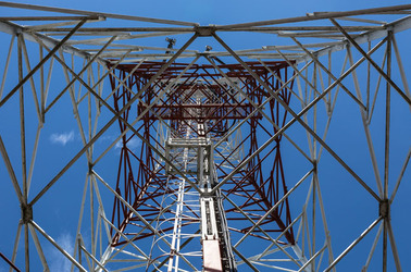 Cell tower, view from below. Image by Shutterstock.com 