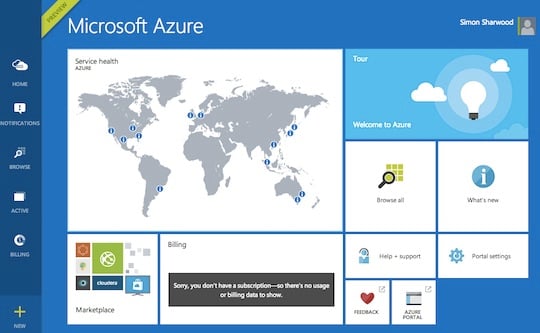 Azure management portal preview