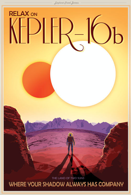 Visit Kepler16b poster by NASA