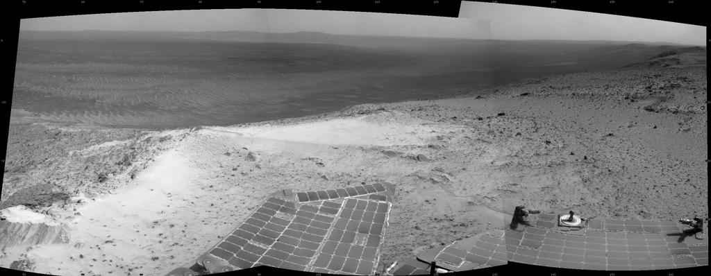 Opportunity's View from Atop 'Cape Tribulation': Image Credit: NASA/JPL-Caltech
