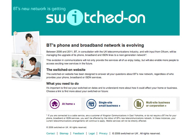 BT Switched-On web site
