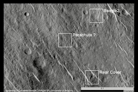 BEAGLE 2 probe on Mars. Pic: University of Leicester