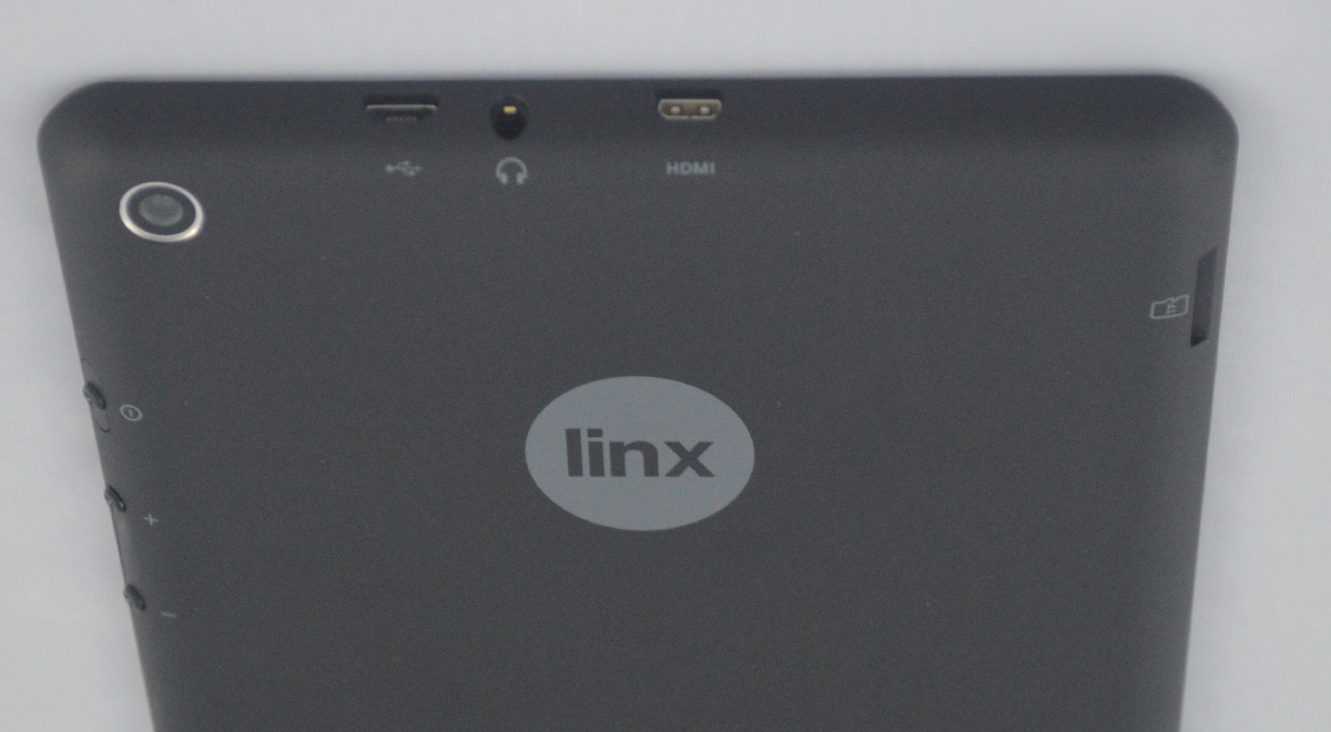 The rear of the Linx 8 including HDMI, USB and Micro SD slot