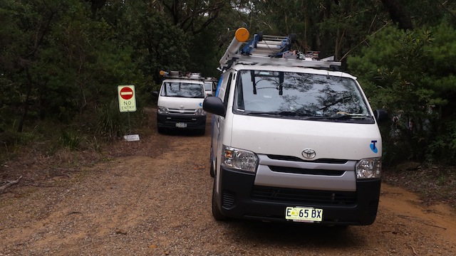 Three Telstra vans restore one line