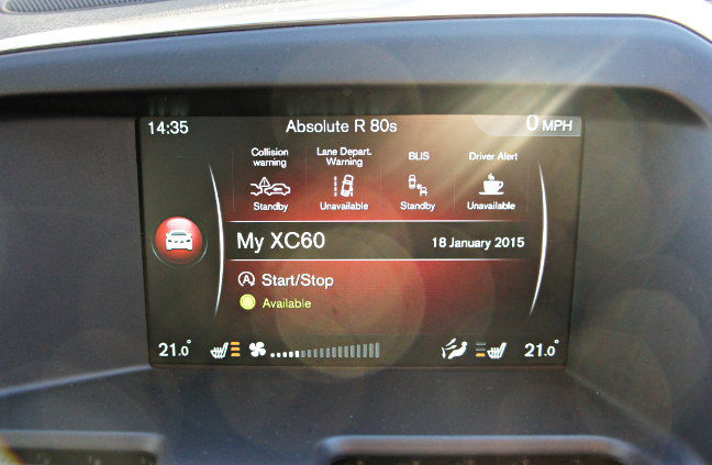 Volvo XC60 multi-function display. Pic: Simon Rockman