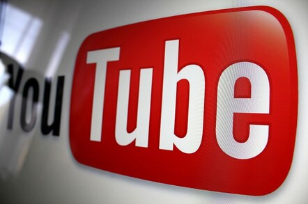 Close-up of a YouTube logo as viewed on a computer screen in close up...