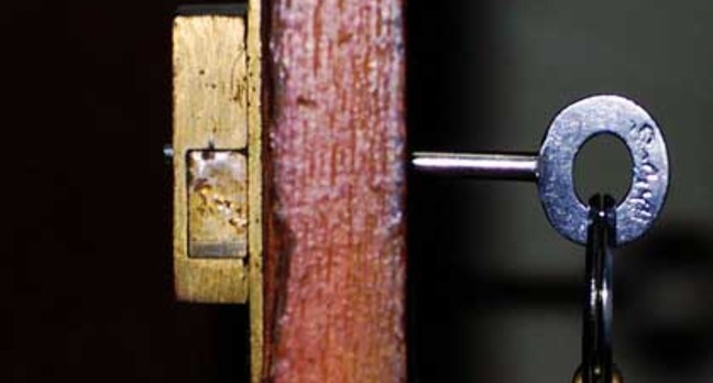 Key in a wooden door. PIC by Tawheed Mazoor - licensed under CC 2.0