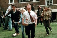 Shaun of the dead zombies cricket bat movie still. Copyright Universal Pictures