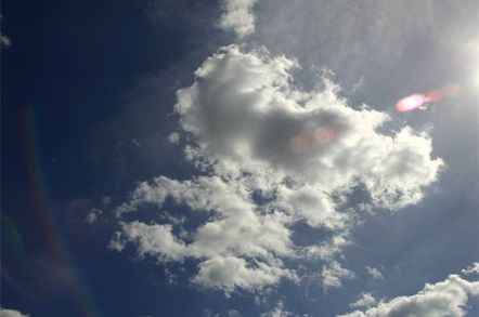 Clouds in blue sky