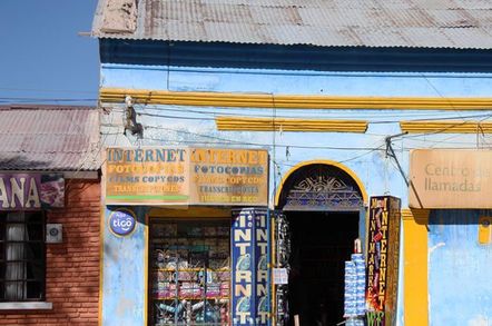 BOLIVIA, UYUNI, 17 SEPTEMBER 2014 - Internet and mobile communications in Uyuni, Bolivia, South America - pic via shutterstock